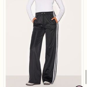 Black Joggers with White Stripes